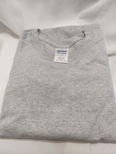 Gildan Ultra Cotton Mens Shirt XL Gray Crewneck Long Sleeve T-Shirt NWOT