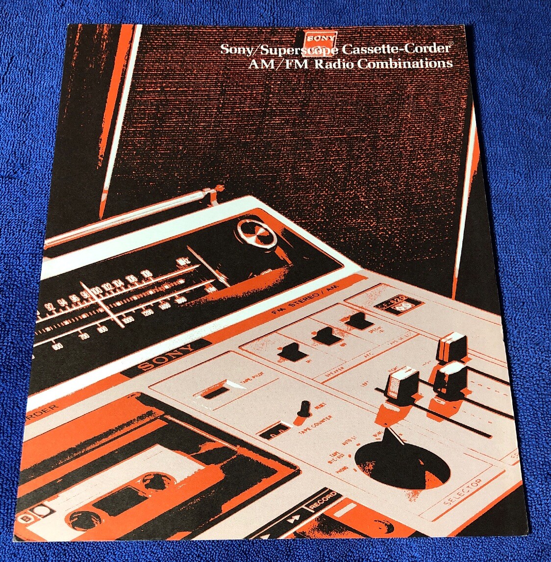 SONY SUPERSCOPE CASSETTE-CORDER AM/FM RADIOS ORIGINAL PRODUCT BROCHURE AD M455x