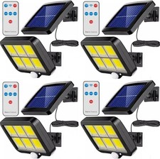 Solar-Powered LED Wall Light with PIR Motion Sensor COB, Waterproof Outdoor NEW