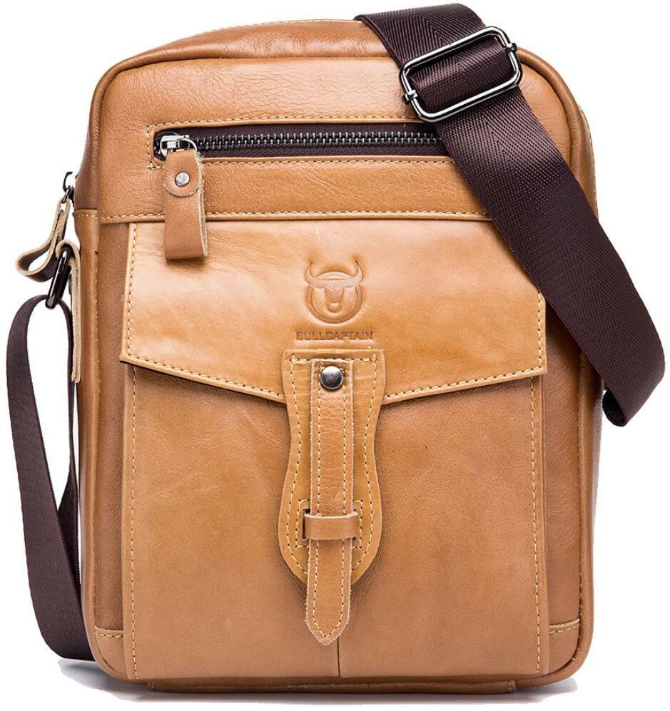 Genuine Leather Shoulder Bag Big Messenger Bag Crossbody Business