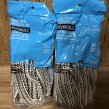 2 Pack Everbilt Double Blend Nylon Dock Line 3/8"x 15ft Mildew Rot Resistant New