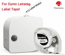 Phomemo P12 Pocket Thermal Label Maker 12mm Bluetooth Printer for Dymo Letratag