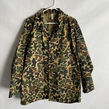 Vintage 1970's 1980's SAFTBAK Camoflague Hunting Jacket USA MADE Rare Size Large