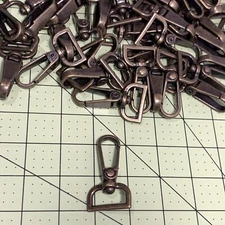 LOT OF 50 1” Swivel Lever Snap Dark Antique Brass Hardware Leatherwork Handbags