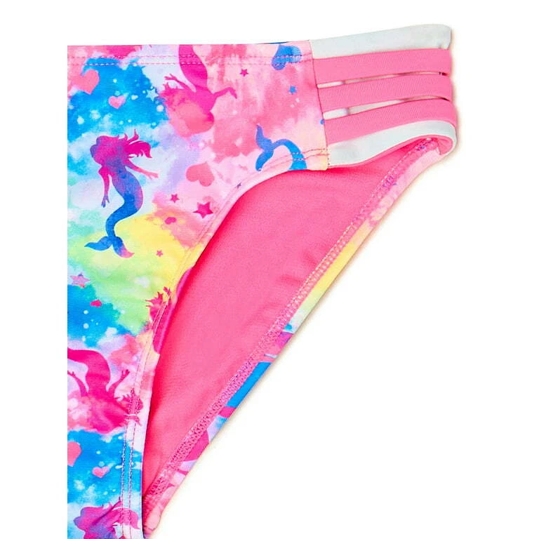 Traje de baño Tankini Sirena Bikini para niñas 2 piezas Natación 14 16 Talla grande XL Wonder Nation Foto 2 de 4