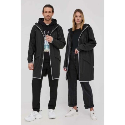 Rains Unisex Long jacket Reflective, color Black, Waterproof, Size X-Small,  NWT