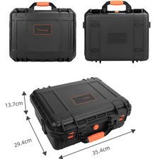 Camera Safety Box Waterproof Safe Case Organizer Shoulder Strap for RS 4 Black