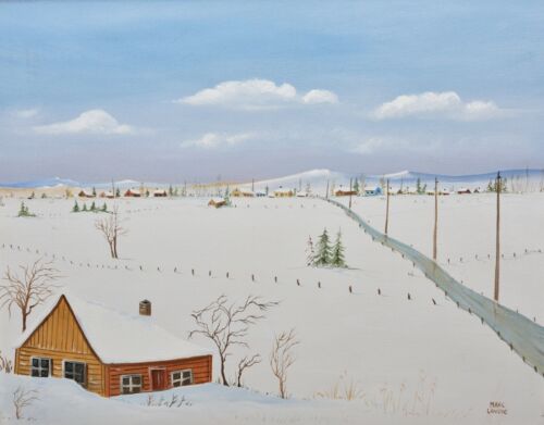 ORIGINAL 16 x 20 Canadian Quebec Artist Marc Lavoie landscape Painting Canvas - Afbeelding 1 van 9