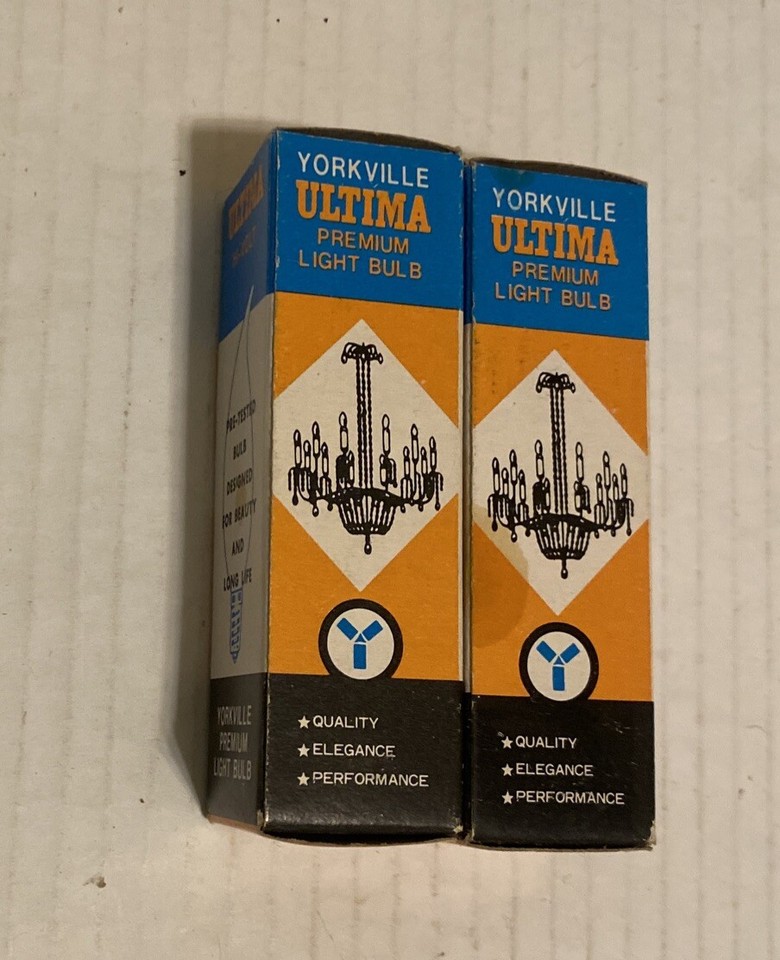2 Vintage Yorkville Premium Light Bulb 40 W 120 V Candelabra Clear