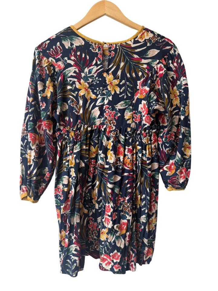 Zara Girls Floral Party Dress Si13-14 Long Sleeve Mini Short Casual Church - Image 4 of 4