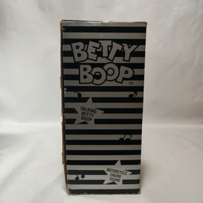 Vintage 1999 Biker Talking Betty Boop Doll on Motorcycle Engine