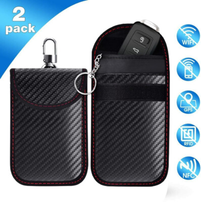 2x Autoschlüssel Tasche Keyless Go Datenschutz Schutz RFID Funk Blocker Tasche