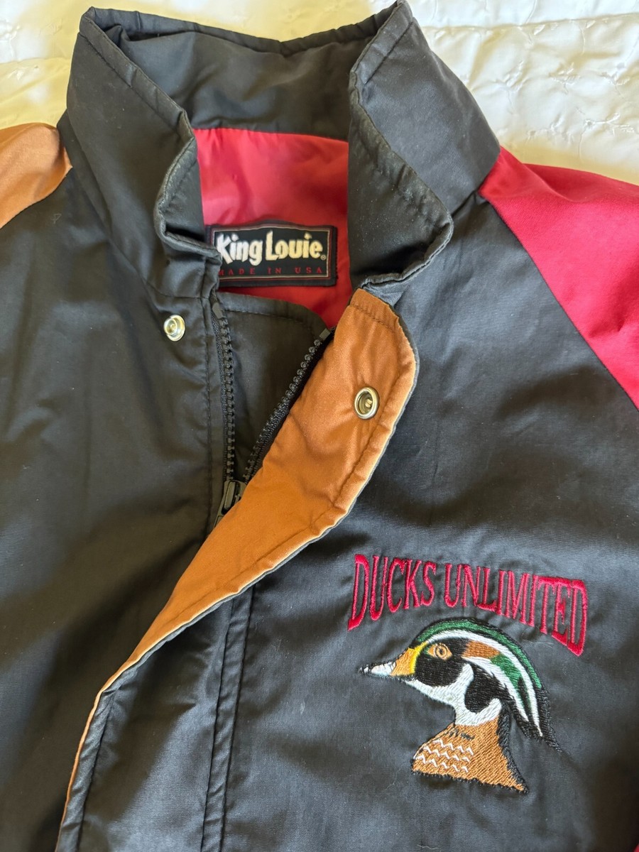 Ducks Unlimited Vintage King Louie Zip Up Jacket Color Block Made