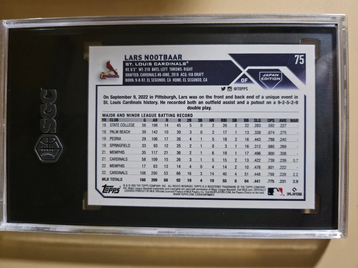 2023 topps japan edition LARS NOOTBAAR美品 Amazon.com: Lars Nootbaar 2023 Topps #455 NM+-MT+ MLB