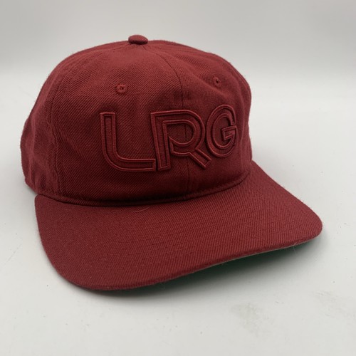 LRG True Heads Hat Snapback Embroidered Logo Cap Maroon