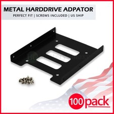 100 2.5" to 3.5" Bay SSD Metal Hard Drive HDD Mounting Bracket Adapter Dock/Tray