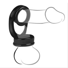 Reuse 3in1-Ball-Scrotum-Stretcher-Ring-Penis Enhancer Delay Ejaculation for Male