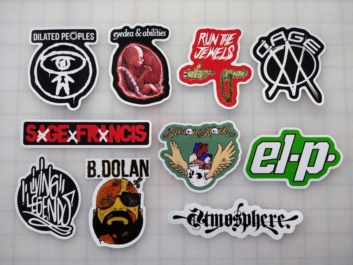 Underground Hip-Hop Vinyl Sticker Lot (10 Pack) SET 1 rap indie hip hop  punk