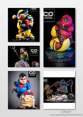 CO Signature Collectibles - SET - *Wolverine Deadpool Batman Superman Aquaman*