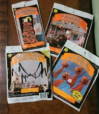 Lot Sun Hill Vintage Halloween Decorations Spider Pumpkins  4 New 