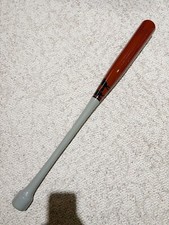 Maple Wood Baseball Bat 32in. TANK. Puck Knob. Grey / Black / Orange Brown.