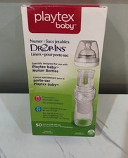 Playtex Baby Nurser Drop-Ins 50 Pre Sterilized Disposable Bottle Liners 8-10oz