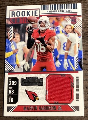2024 Panini Contenders #RTS-MHJ Rookie Ticket Marvin Harrison Jr. Jersey Patch