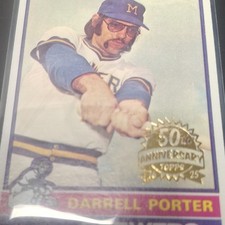 Topps 1976 Darrell Porter 50th Anniversary #645 Brewers Baseball MLB