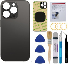 OEM Rear Glass Replacement for iPhone 14 Pro Max 6.7" Space Black with Toolkit
