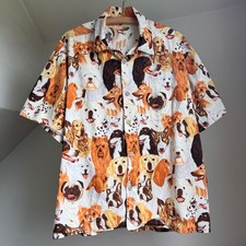Camisa Vintage Estampado Raza de Perro Gráfica Novedad Pug Golden Retriever Arte Kitsch