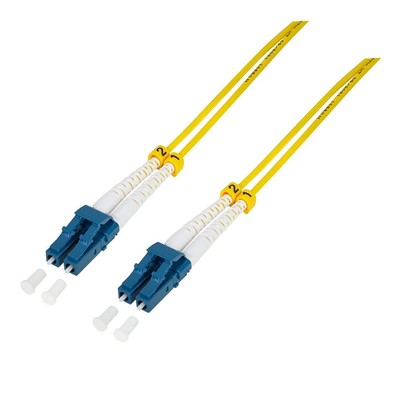 LogiLink FP0LC50 Fibre LWL Duplex Patchkabel, OS2, 9/125µ, LC-LC, gelb, 50 m
