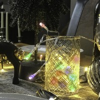 Lichterkette 40 Led Bunt Lauflicht Deko Innen Party Beleuchtung Weihnachten