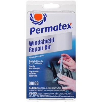 Permatex Windshield Repair Kit 9-Piece With Syringe & Plunger Air-Tight Repairs