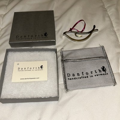 Danforth Pewterers, Ltd Dove Open Christmas Ornament with box, pouch - pewter