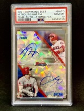 2021 Bowman’s Best Shohei Ohtani / Mike Trout Dual Auto Atomic Refractor PSA 10