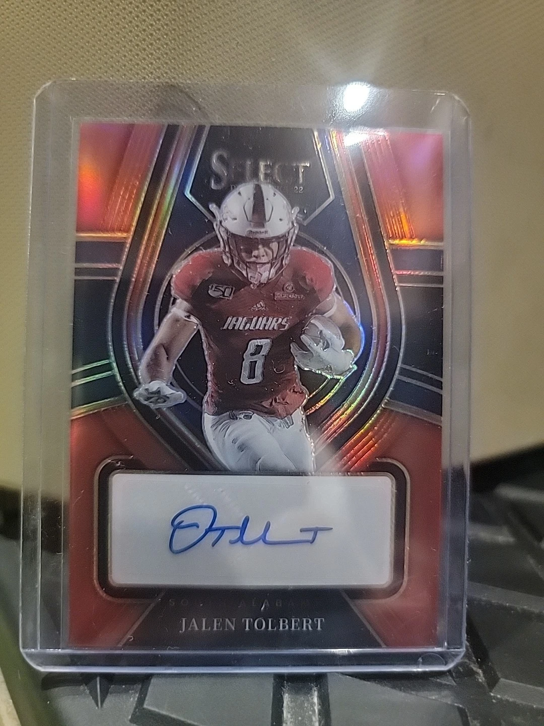 Jalen Tolbert Panini Select Draft Picks Rookie Signatures #RSJTO Red