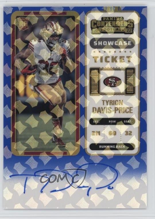Tyrion Davis-Price Panini Contenders #139 Autograph-Showcase