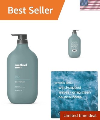 Cruelty-Free Method Men Sea & Surf Body Wash - 28 Oz, Paraben Free Formula