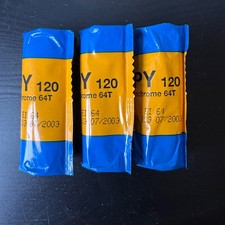 3x KODAK EKTACHROME EPY 64T 120 Professional Film - Expired 07/2003