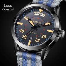 Swiss Brand Master Series Automatic Mechanical Watch with Dual Date, Water-Resis