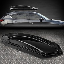 15 Cu. Ft. Glossy Car Top Cargo Carrier Roof Mount Luggage Storage Box W Lock