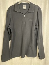 The North Face Men  s Black Fleece Quarter Zip Pullover Long Sleeve - Size Medium