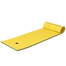 83" x 26" 3-layer Floating Pad Mat Water Sports Recreation Relaxing Yellow