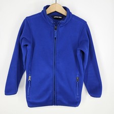 LANDS END Kids Royal Blue Full Zip Mock Neck Jacket Sz 4 Small S