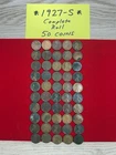 * 1927-S LINCOLN CENT ROLL 50 COINS- TOUGH ROLL TO FIND- PRICED MUCH CHEAPER 🔥*