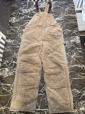 Carhartt Overalls Mens Duck Bib Workwear Double Knee Canvas Made in USA