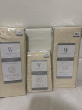 BNWT RARE WAMSUTTA 525 PIMACOTT THREAD COUNT QUEEN SHEET SET IN IVORY