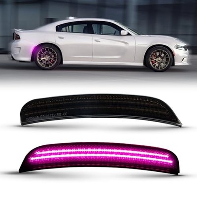 2PCS Pink Purple LED Side Marker Lights Pink Purple LED Rear