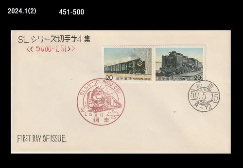 Train,Railroad,Railways,Locomotive,Japan 1975 FDC,Cover