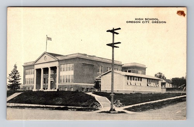 #ad #ad Oregon City OR Oregon High School Antique Vintage Souvenir Postcard $0.99